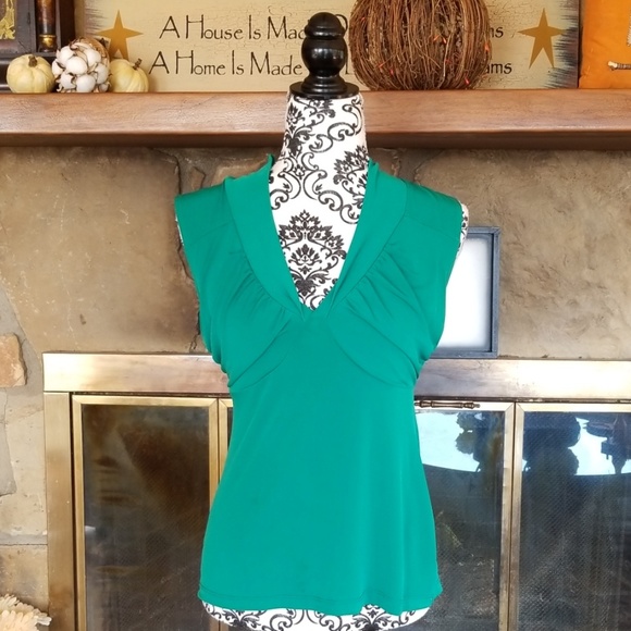 AB Studio green Sleeveless blouse - Picture 1 of 4